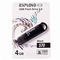 Флэш накопитель USB 4 Гб Exployd 570 (black) 74323
