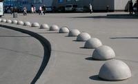 Ограничитель-полусфера парковочный бетонный серый 490х230 мм