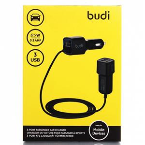 Адаптер автомобильный budi M8J066 3USB/5V/5.5A (black) 70566