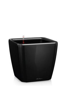 Кашпо (вазон) Lechuza (Лечуза) Quadro LS 43 черный лакированный