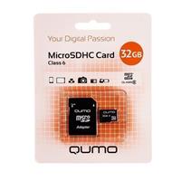 Карта флэш-памяти MicroSD 32 Гб Qumo +SD адаптер (class 6) 69095