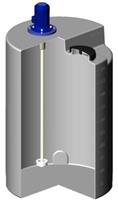 Электромешалка турбинная для емкости ЭкоПром(Росток) дозировочной 500 с компл. крепл.
