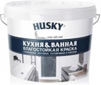 Краска для кухонь и ванных комнат HUSKY (9л), РОССИЯ, код 0410202056, штрихкод 469036402742, артикул 26206