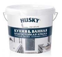 Краска для кухонь и ванных комнат HUSKY (2,5л), РОССИЯ, код 0410202054, штрихкод 469036402740, артикул 26204