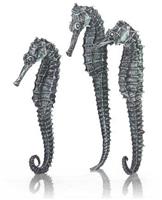 Фигура декоративная для аквариума Морские коньки, pack metallic black 3 шт.