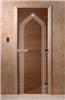 Дверь для сауны DoorWood (Дорвуд) 60x200 Основная серия Арка (бронза) правая