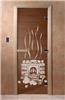 Дверь для сауны DoorWood (Дорвуд) 60x200 Основная серия Банька (бронза) левая