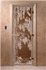 Дверь для сауны DoorWood (Дорвуд) 80x180 Основная серия Берёза (бронза) левая