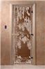 Дверь для сауны DoorWood (Дорвуд) 80x180 Основная серия Берёза (бронза) правая
