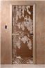 Дверь для сауны DoorWood (Дорвуд) 80x180 Основная серия Березка (бронза) правая
