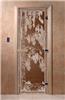 Дверь для сауны DoorWood (Дорвуд) 60x200 Основная серия Березка (бронза) правая