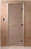 Дверь для сауны DoorWood (Дорвуд) 80x180 Основная серия Мираж (бронза) правая