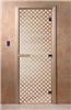 Дверь для сауны DoorWood (Дорвуд) 80x180 Основная серия Мираж (сатин) правая