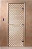 Дверь для сауны DoorWood (Дорвуд) 60x200 Основная серия Мираж (сатин) левая