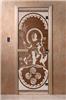 Дверь для сауны DoorWood (Дорвуд) 80x180 Основная серия Посейдон (бронза) левая