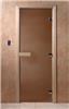 Дверь для сауны DoorWood (Дорвуд) 60x200 Основная серия Бронза матовое правая