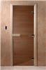 Дверь для сауны DoorWood (Дорвуд) 90x200 Основная серия Бронза правая
