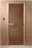 Дверь для сауны DoorWood (Дорвуд) 60x200 Основная серия Бронза матовое левая