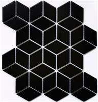 Мозаика керамическая однотонная Bonaparte Landa Black matt