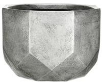 Кашпо (вазон) Idealist Геометри Круглое, серебряный (D=30, H=22 см)