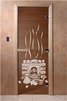 Дверь для сауны DoorWood (Дорвуд) 80x180 Основная серия Банька (бронза) левая