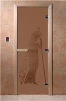 Дверь для сауны DoorWood (Дорвуд) 60x200 Основная серия Рим (бронза матовое) левая