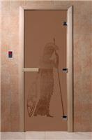 Дверь для сауны DoorWood (Дорвуд) 60x200 Основная серия Рим (бронза матовое) правая