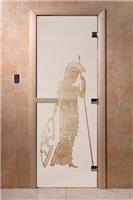 Дверь для сауны DoorWood (Дорвуд) 60x200 Основная серия Рим (сатин) правая