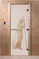 Дверь для сауны DoorWood (Дорвуд) 80x180 Основная серия Рим (сатин) левая