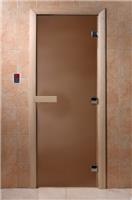 Дверь для сауны DoorWood (Дорвуд) 70x210 Основная серия Бронза матовое правая