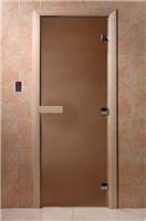 Дверь для сауны DoorWood (Дорвуд) 90x210 Основная серия бронза матовое правая