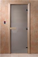 Дверь для сауны DoorWood (Дорвуд) 80x210 Основная серия Сатин левая