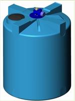 Емкость вертикальная Rostok (Росток) Т 5000 синий с лопастной мешалкой