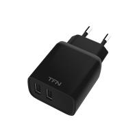 Зарядное устройство Tfn сзу rapid+ 2usb 2.4a 12w black (-wcrpd12w2ubk)