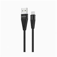 Кабель USB - micro USB Borofone BU10 Pineapple (black) 122813