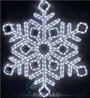 Световая фигура уличная Rich Led Снежинка, белый, пост. свечение, RL-SFDL70-W