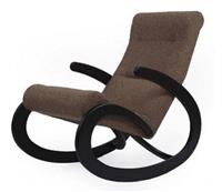 Кресло-качалка Мебельторг Агата, №1 (венге, ткань коричневая)