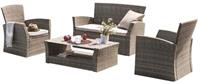 Комплект мебели с диваном Афина AFM-405G Brown, искуственный ротанг