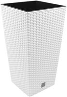 Кашпо (вазон) Prosperplast 37/91.5 л Rato Square, белый, с автополивом