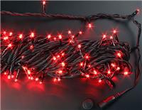 Гирлянда-нить светодиодная Rich Led 20 м, 220 В, 8 режимов работы, красный, пр. черный