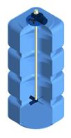 Емкость вертикальная Rostok(Росток) L 1000 с лопастной мешалкой, синий