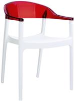 Стул (кресло) Siesta Contract Carmen, цвет белый/красный
