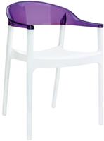 Стул (кресло) Siesta Contract Carmen, цвет белый/фиолетовый