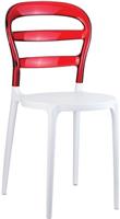 Стул (кресло) Siesta Contract Miss Bibi, цвет белый/красный
