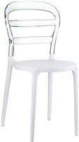 Стул (кресло) Siesta Contract Miss Bibi, цвет белый/прозрачный