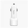 Адаптер Автомобильный с кабелем Hoco Z23 2USB/5V/2.4A +lightning (white) 92689