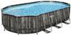 Каркасный бассейн Bestway Power Steel Wood style 5611R, 610х366х122 см (комплект)