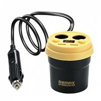 Зарядное устройство автомобильное Remax CR-2XP Demitasse АЗУ-2USB LCD (5V/3.1A) (black/yellow) .. 71764