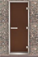 Дверь для турецкой бани Маэстро Woods 70x200 Arabica Бронза матовая, правая