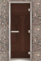 Дверь для турецкой бани Маэстро Woods 80x200 Arabica Бронза, правая
